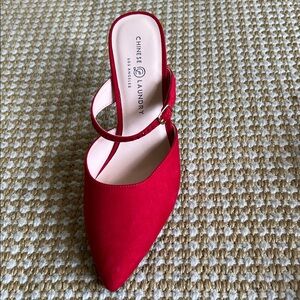Chinese Laundry Red Pointed Slingback Stilettos